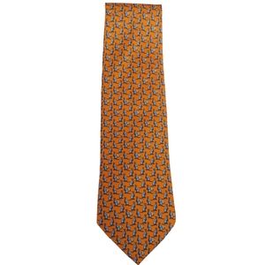 Brooks Basics Men's Orange Kangaroo Pure Silk Unique Quirky Fun Neck Tie